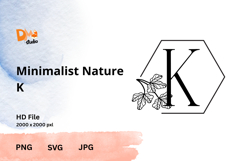 Minimalist Nature Monogram - Elegant Botanical Letter Design Product Image 1