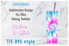 Tie Dye pattern for 20oz SKINNY TUMBLER. Product Image 1