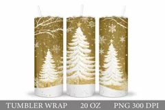 Christmas Tree Tumbler Sublimation. Christmas Tumbler Design Product Image 1