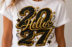 Hello 2027 PNG Clipart, Happy New Year 2027 Sublimation Product Image 4