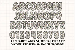 Christmas Alphabet png clipart, christmas letters doodle Product Image 5
