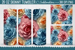 3D Rose Flowers Tumbler - 19 Designs Product Image 12