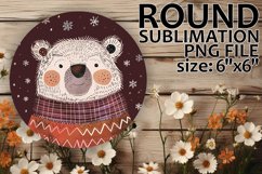 Sophisticated Round Design Keychain Template , Winter Product Image 1