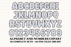 Easter Blooms Alphabet &amp; Numbers Clipart PNG Set Product Image 5