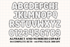 Happy Mouse Alphabet Clipart, happy mouse letters doodle Product Image 5