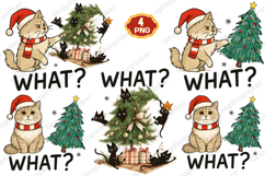 Funny Cat Christmas Tree PNG, Funny Christmas PNG, Christmas Product Image 1