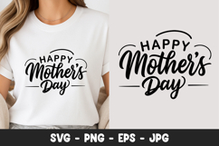 Happy Mothers Day Minimal Script SVG PNG Product Image 1