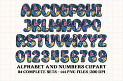 Vintage Boho Alphabet png clipart, boho letters doodle Product Image 5