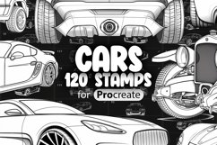 120 Procreate Cars Stamp Brushes Product Image 1