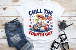 Chill the Fourth Out Goose PNG T-Shirt|4th of July PNG Subli Product Image 11