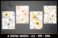 4 Digital Papers Vintage Florals I Vintage Theme Product Image 2