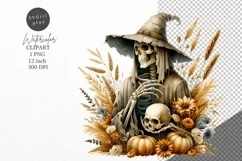 Halloween clipart, Skeleton clipart, Autumn clipart Product Image 1