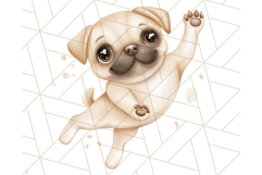 Pug Clipart PNG, Cute Dog Art, Funny Puppy Illustration Png Product Image 3