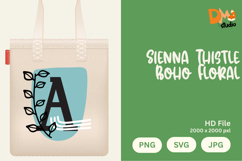 Sienna Thistle Boho Floral Monogram Product Image 1
