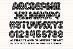 Geometric Alphabet png clipart, geometric doodle letters Product Image 5