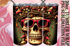 CHEERFUL PRESENT 20oz TUMBLER WRAP, Skull Product Image 1