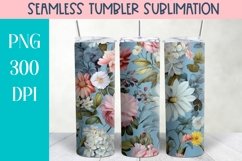 Floral Seamless Tumbler Sublimation BUNDLE Product Image 11