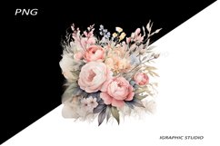 Peony Clipart, Peonies Png Product Image 1