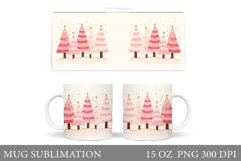 Christmas Tree Mug Sublimation. Christmas Tree Mug Design Product Image 1