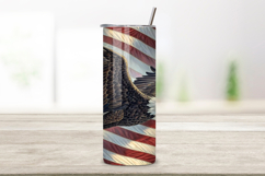 4th Of July Patriotic Eagle Seamless Tumbler Wrap Product Image 2