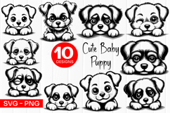 Cute Baby Puppy SVG PNG Product Image 1