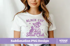 Vintage Funny Sarcastic Feral Witch Raccoon Halloween PNG Product Image 2