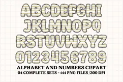 Black and Gold Alphabet png clipart, gold letters doodle Product Image 5