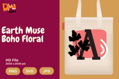 Earth Muse Boho Floral Monogram Product Image 1