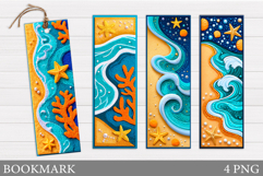 Starfish Bookmark Design. Sea Bookmark Sublimation Product Image 1