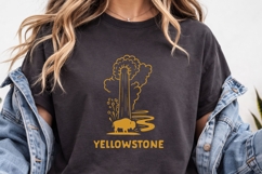 Yellowstone National Park SVG | Geyser Bison Illustration Product Image 3