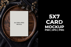 Floral 5x7 Invitation Mockup, Wedding Stationery PSD Product Image 3