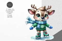 Christmas clipart| Reindeer clipart |Christmas sublimation Product Image 1