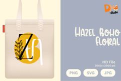 Hazel Boho Floral Monogram Product Image 1