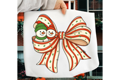 Christmas Coquette Bow PNG, Christmas Sublimation Design Product Image 1