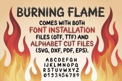 Burning Flame Font | Fire Letters | Bold Fiery Display Product Image 7