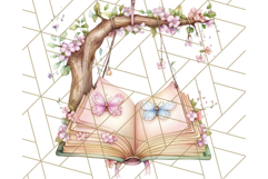Bookish Fairy PNG Clipart, Whimsical Reading Elements Png Product Image 3