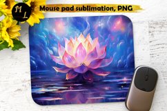 Lotus Mouse Pad sublimation,Space sublimation design Product Image 1