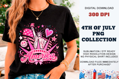 Pink America Liberty PNG | Girly Patriotic Sublimation Product Image 2