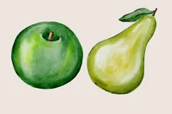 Watercolor tropical fruits clip art png hand drawing Product Image 4