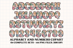 CUTE MONSTER SCHOOL Alphabet A-Z Numbers Clipart PNG 300 DPI Product Image 5