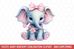 Pastel Baby Nursery Sublimation Clipart Bundle Product Image 12