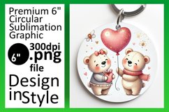 Lovely Round Design for Coasters , Valentine Bear Product Image 1