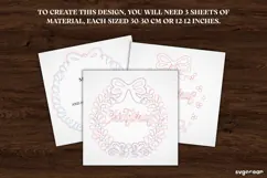 Christmas Door Sign Laser Cut | Xmas Wreath Sign | SVG Product Image 2