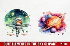 Cute Elements In The Sky And Space Clipart Product Image 1