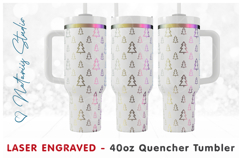 Christmas Trees Pattern - 40oz Tumbler Laser Engraving Product Image 2