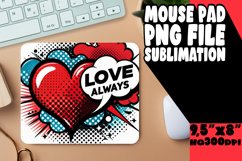 Timeless Desk Pad Sublimation, 3D Heart Product Image 1