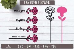 3d Layered Flower SVG Laser Cut Bundle Product Image 12