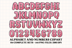 Valentine Alphabet Clip Art, valentines day letters doodle Product Image 5