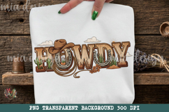 Howdy PNG, Western Cowboy Sublimation Design Product Image 3