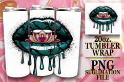 Radiant days 20oz tumbler wrap, Dripping Lips Product Image 1